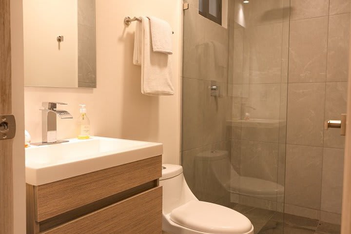 Private bathroom with shower