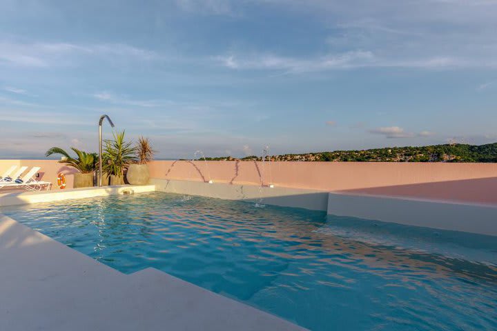 The pool on the terrace