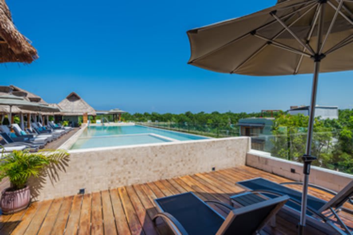 Pool overlooking the jungle