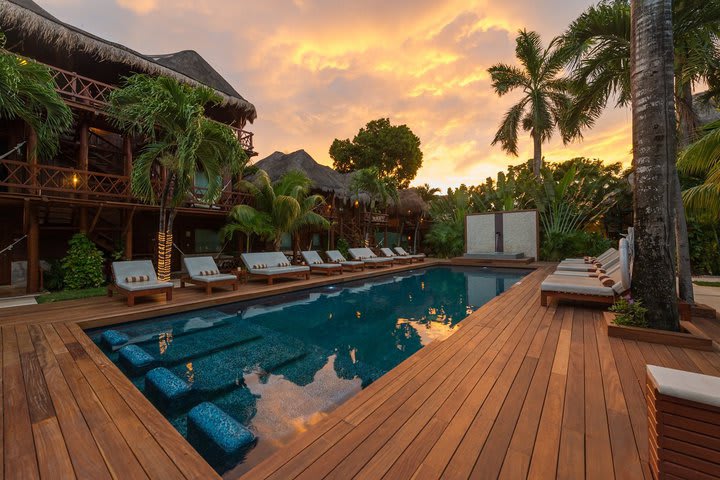 Panoramic view of the pool