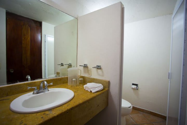 Private guest bathroom with shower