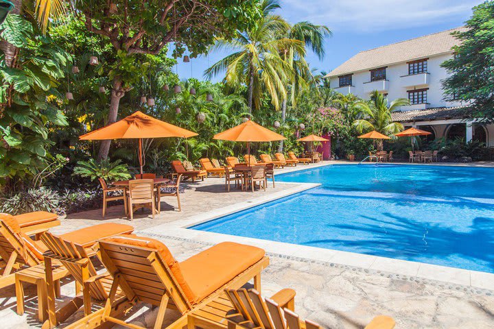 Sitting area by the pool