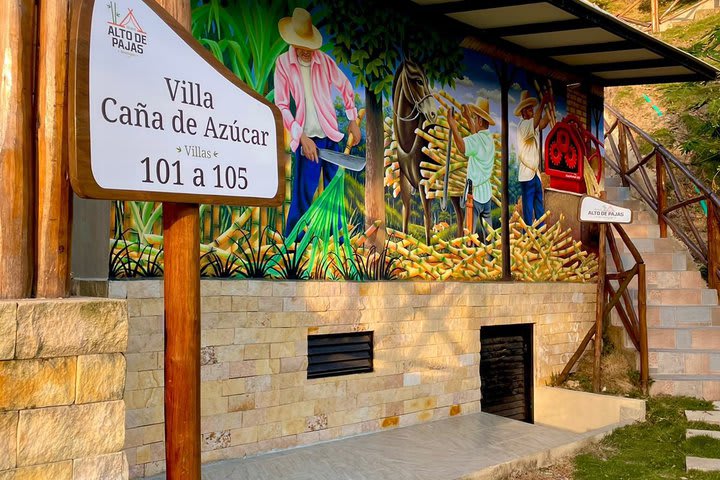 Fachada de una villa