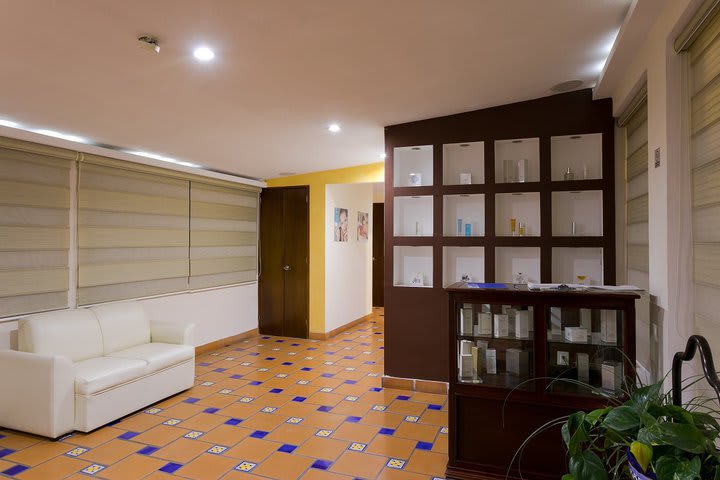 Santo Remedio spa's front desk