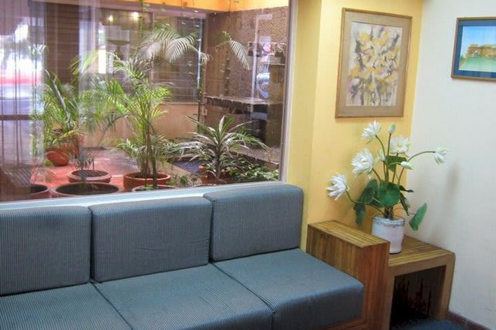 Lobby of the Hotel Fuente del Bosque in Guadalajara