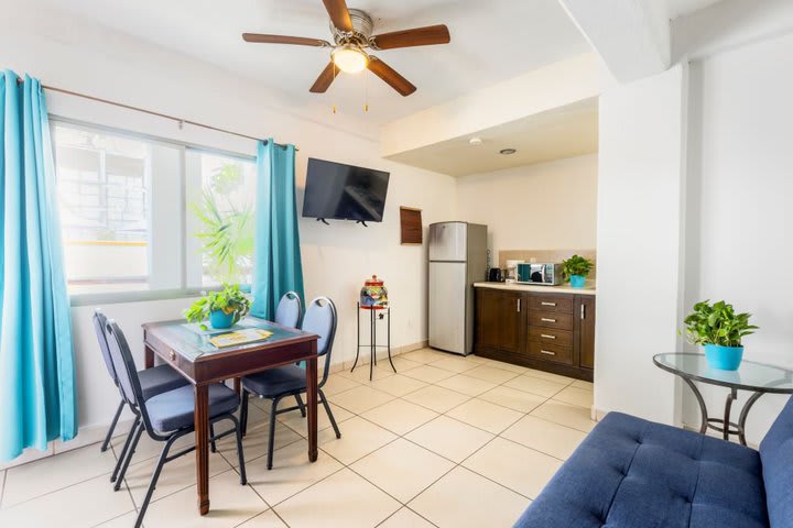 Kitchenette and table in a master suite