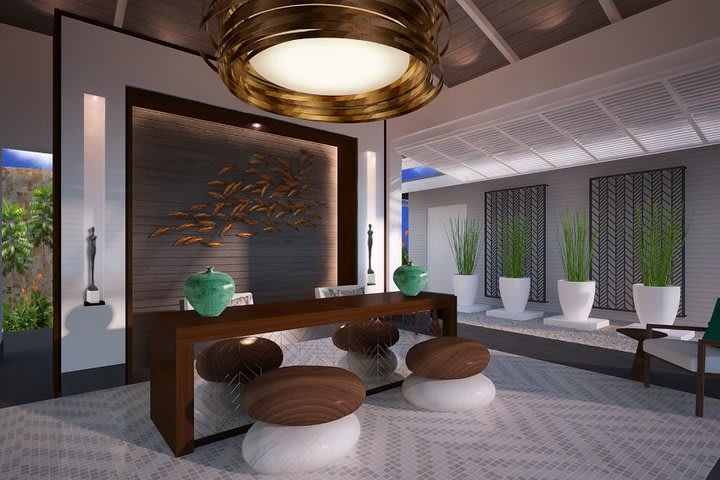 Front desk of the Spa (computer-generated image)