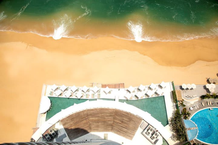 Vista área de la playa