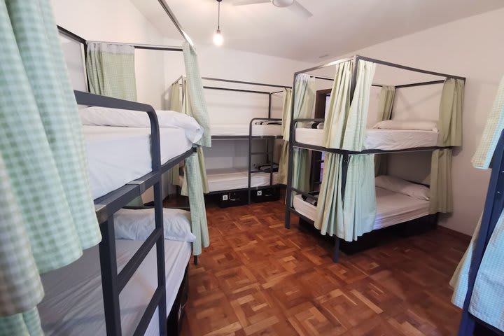 1 bed in 8 bed mixed dorm, shared bathroom