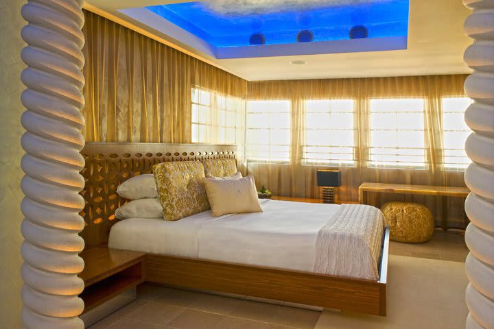 Bedroom in the penthouse at Dream South Beach