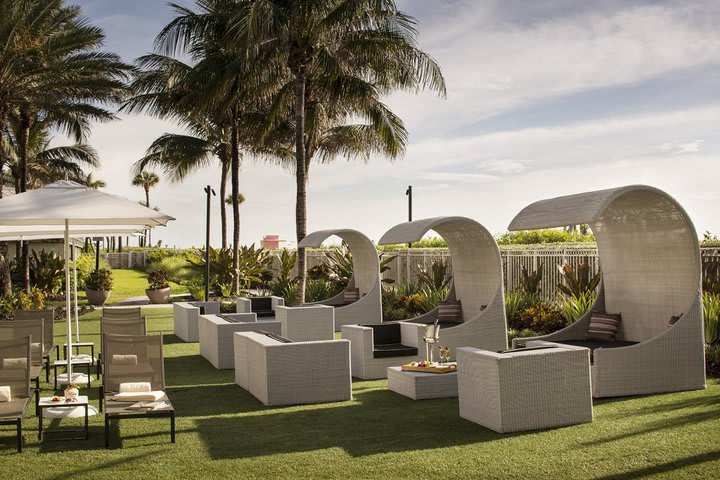 Cabins in the pool area