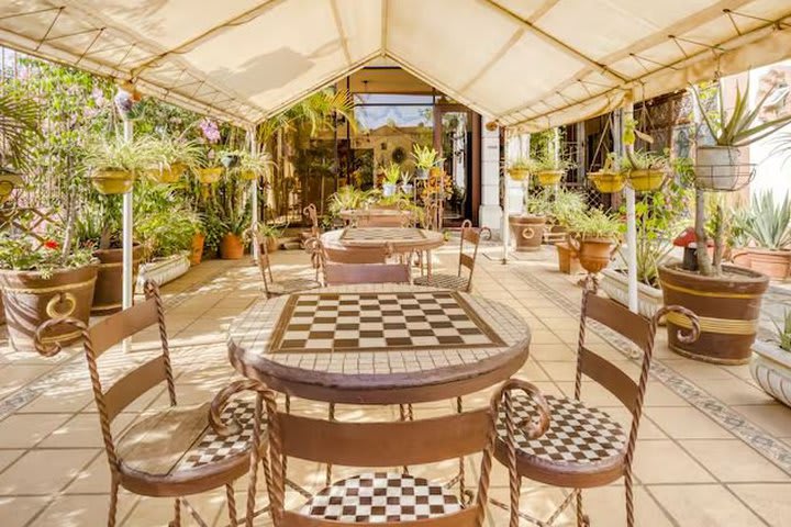 Tables on the terrace