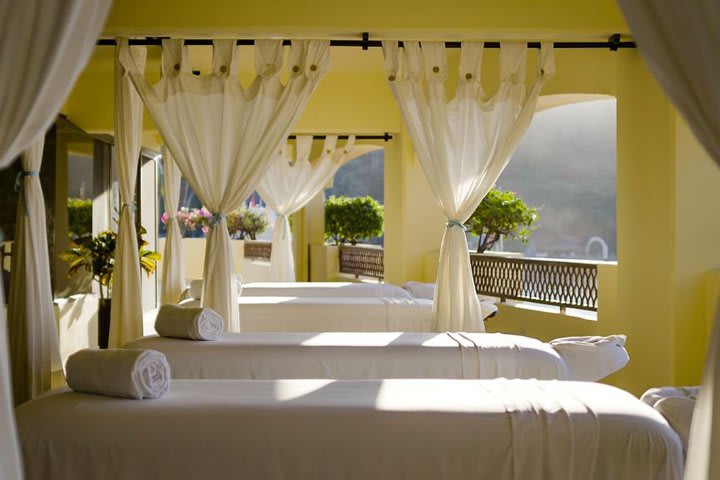 Massage tables in the Spa