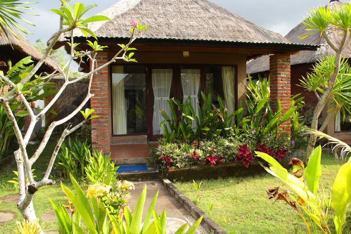 Bungalow superior, terraza, vistas al jardín