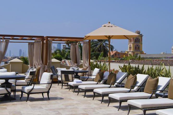 Sun loungers on the terrace