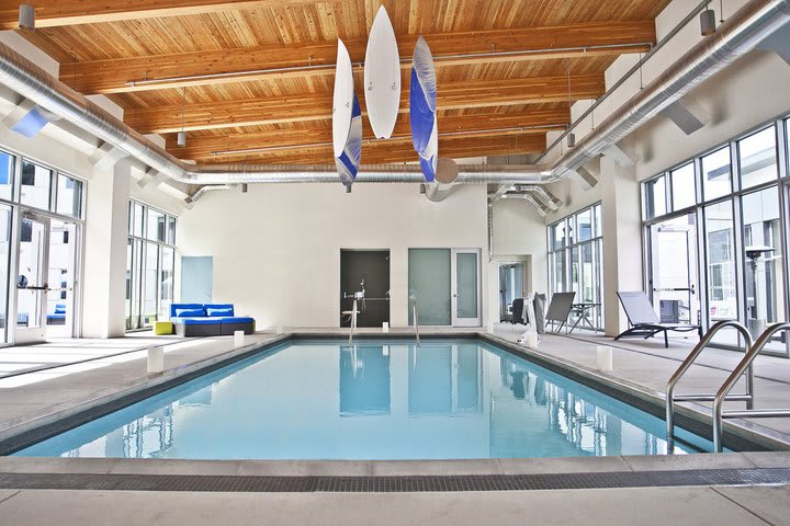 The Aloft San Francisco Airport hotel has an indoor pool (computer generated image)