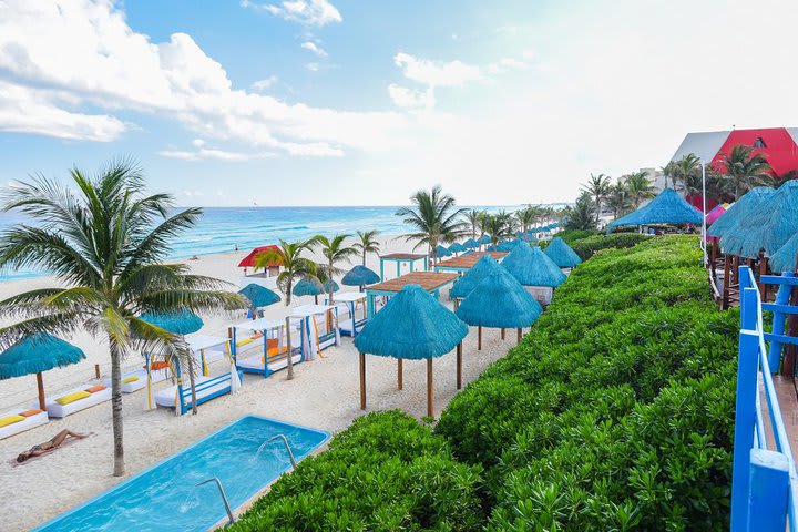 Cabanas on the beach with amenities and butler service