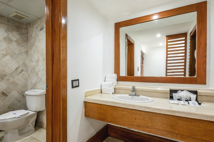 View of a private guest bathroom