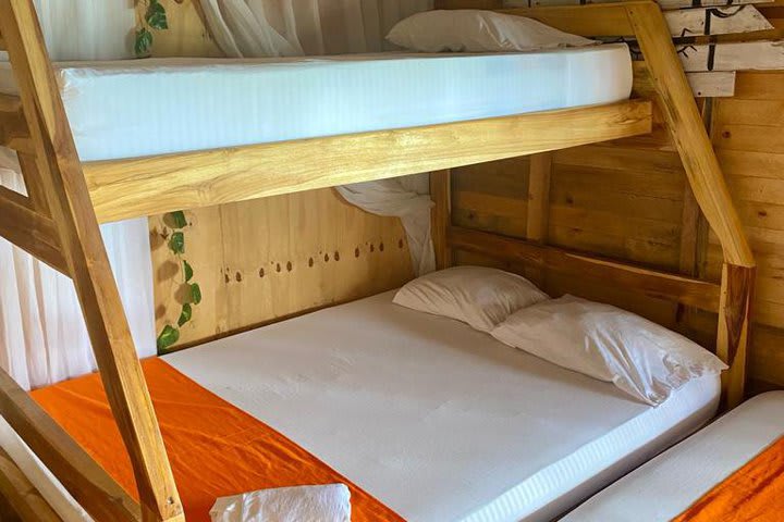 Guest room with a bunk bed