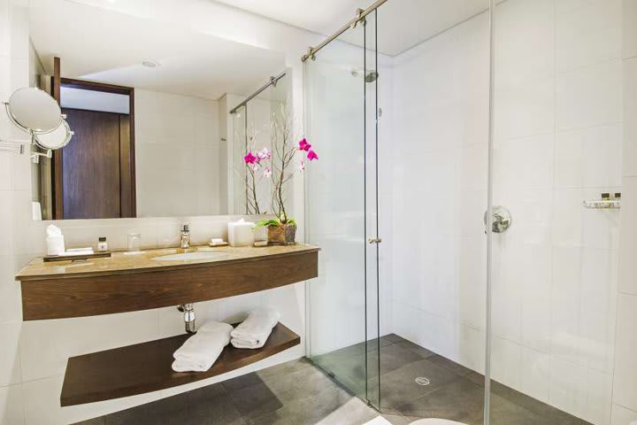 Private bathroom with shower