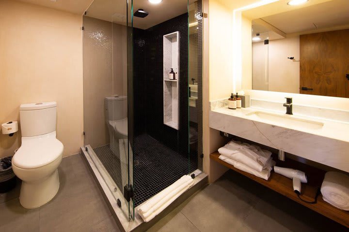 Interior of a private guest bathroom