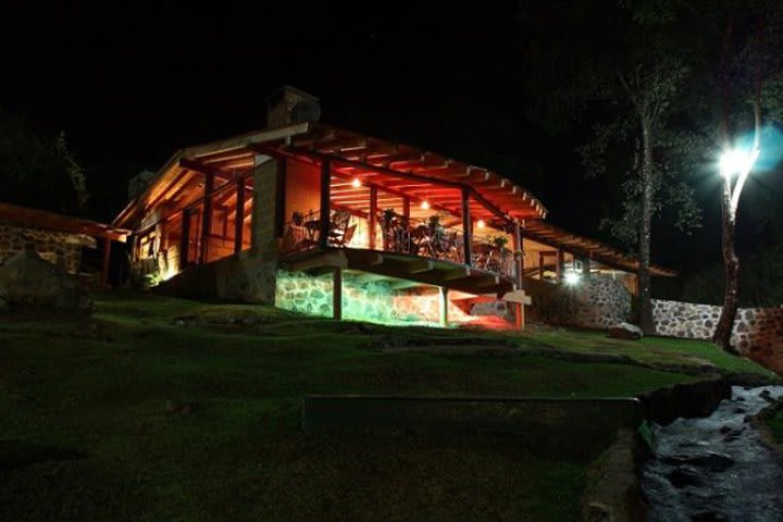 Night view of the club house