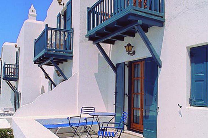 Terraza de una habitación del Aegean Hotel