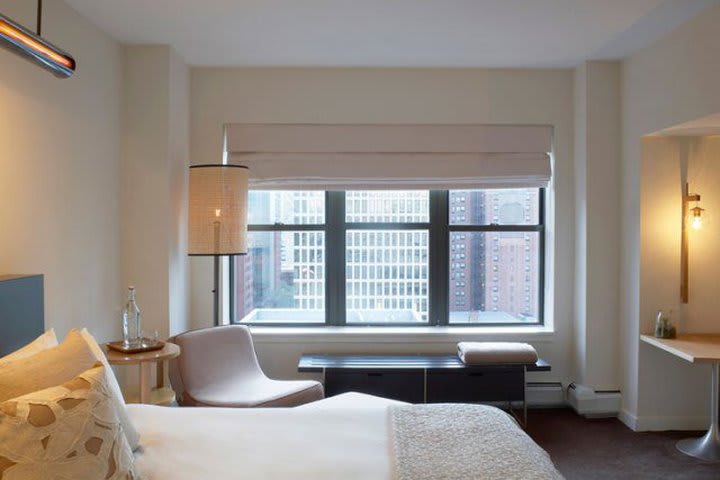 Guest room at The James Chicago hotel