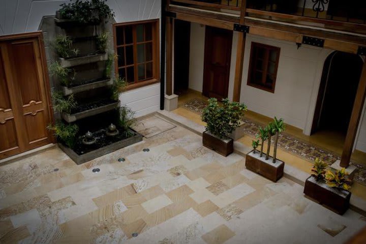 Aerial view of the central courtyard