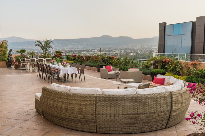 La terraza también funciona como espacio para eventos