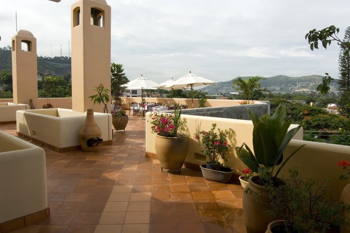 View from terrace at Hotel Antiguo Fortin