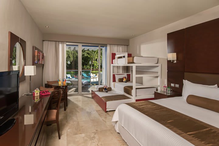 Family guest rooms offer a terrace