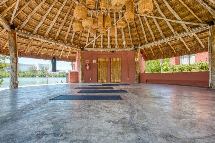 Interior view of the yoga area