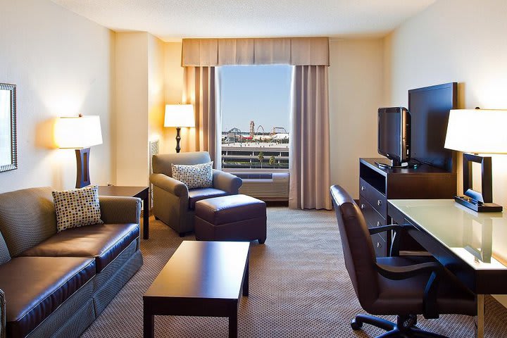 Sitting area in a suite