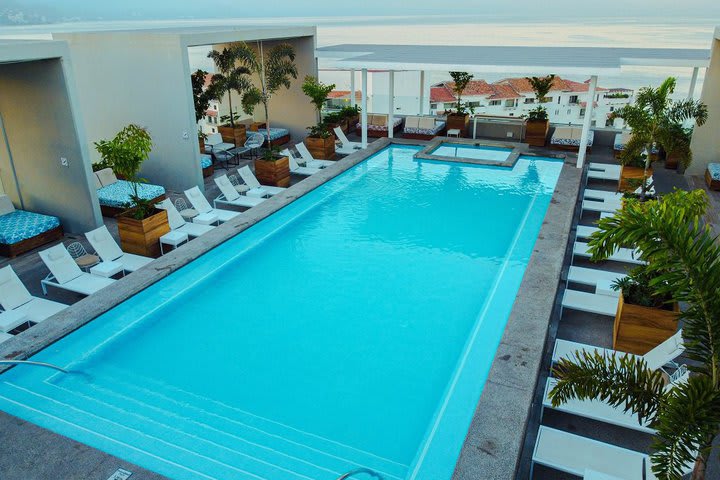 The pool on the terrace