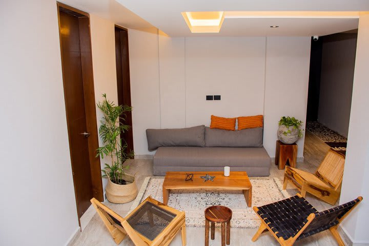 Sitting area in an apartment with 1 bedroom for 3 guests