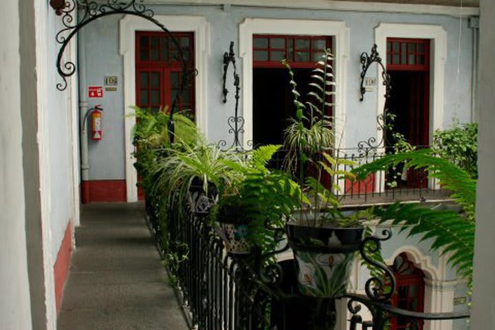 Corridor at Casa de la Palma, vintage hotel in Puebla
