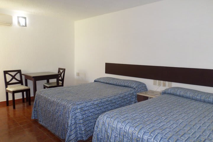 Superior guest rooms have two double beds