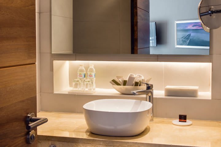 Interior of a private guest bathroom