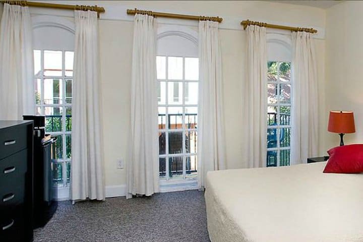 Guest room with balcony at The Clay hotel in Miami Beach