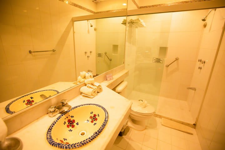 View of a private guest bathroom