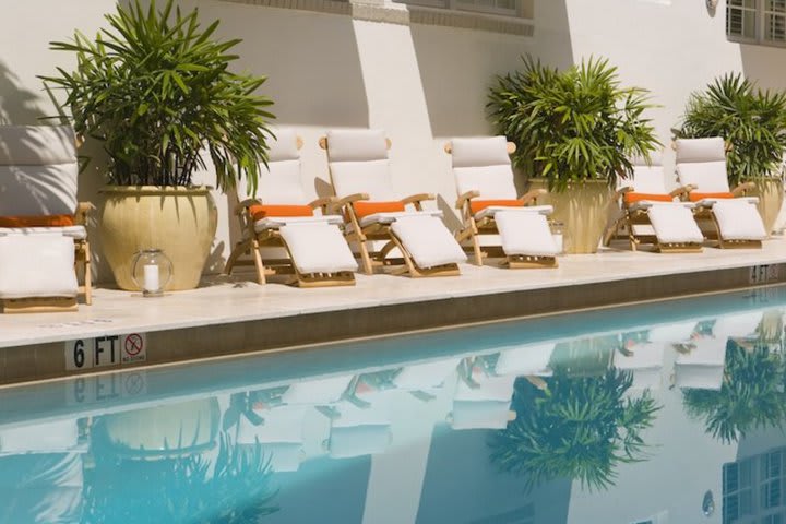 Pool on the terrace at The Betsy Hotel in Miami Beach