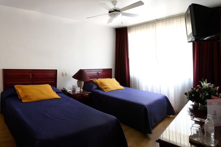 Guest room with two double beds