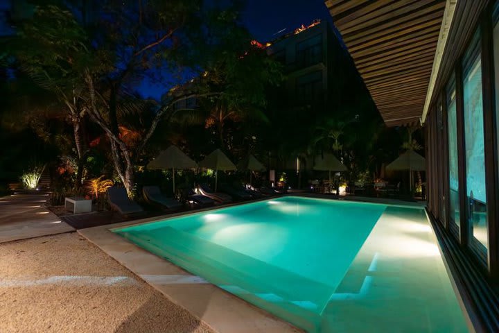 Pool at night