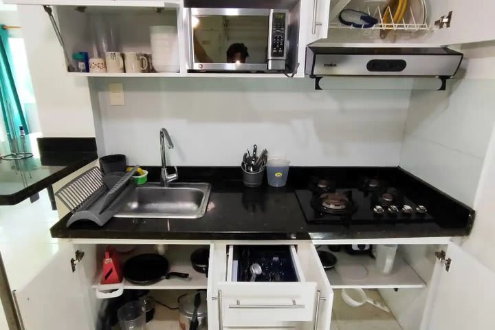 The kitchen is equipped