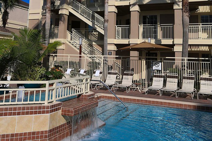 Outdoor pool heated during Winter