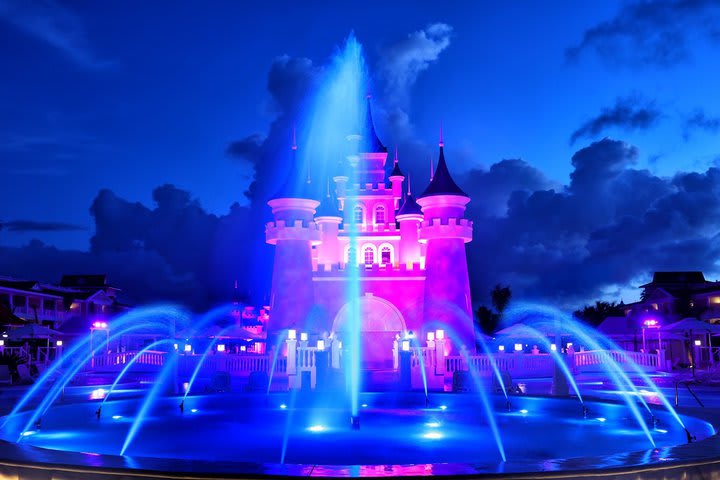 Night illumination of one of the castles