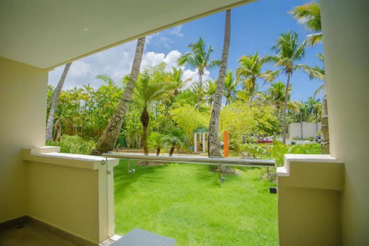 Balcony with garden view