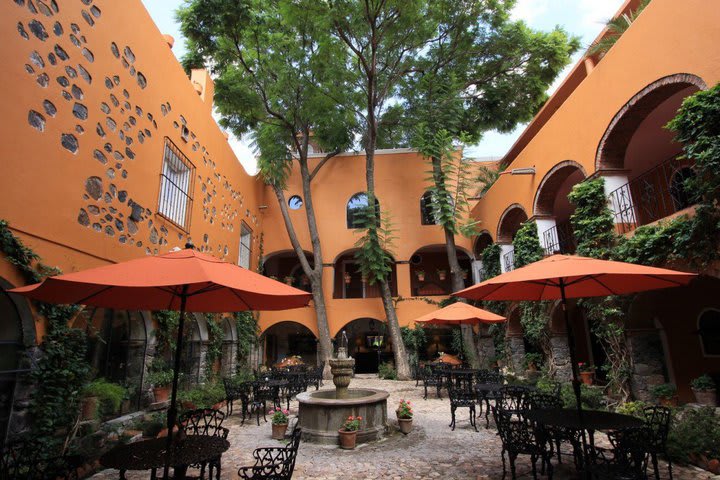 The courtyard is ideal for relaxation