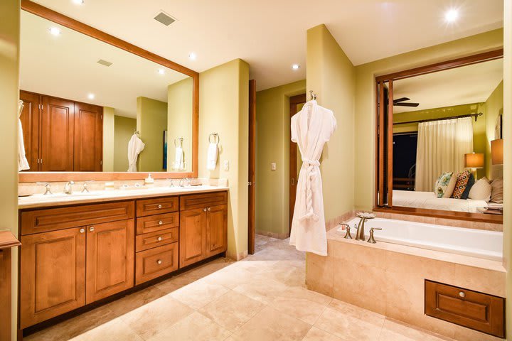 Guest bathroom with double sink